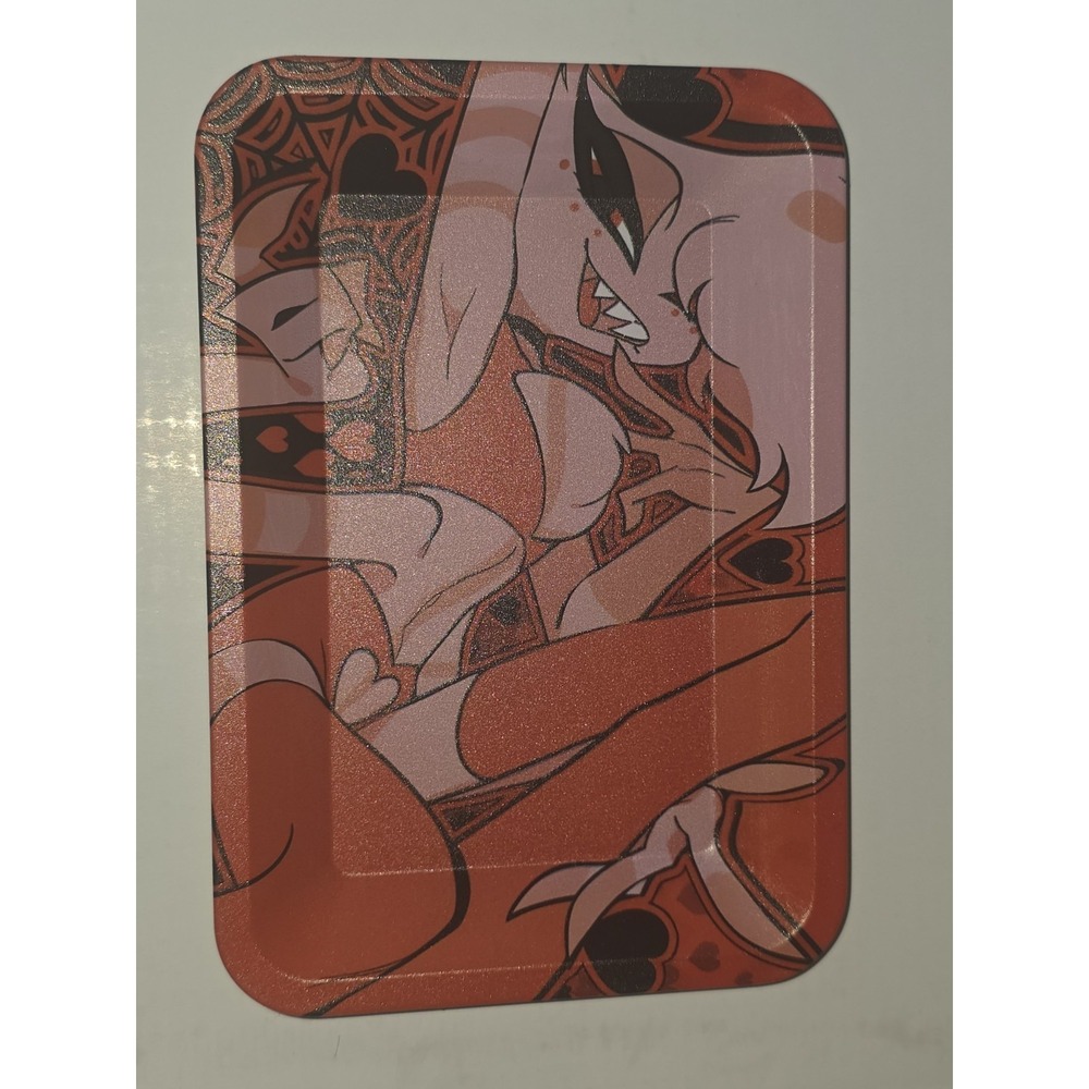 Angel Dust Small Metal Rolling Tray 7x5 Hazbin Hotel Utility Tin Valet Tray NEW - Picture 4 of 6
